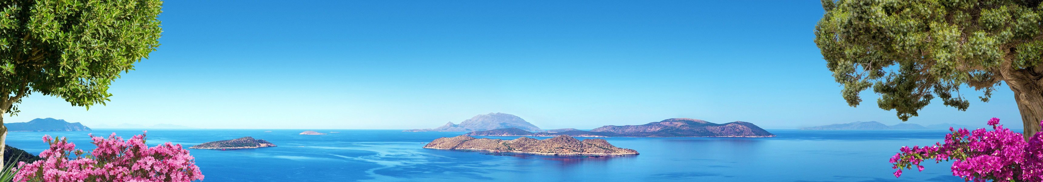 Panoramablick auf die &Auml;g&auml;is n&ouml;rdlich der wundersch&ouml;nen griechischen Insel Rhodos.