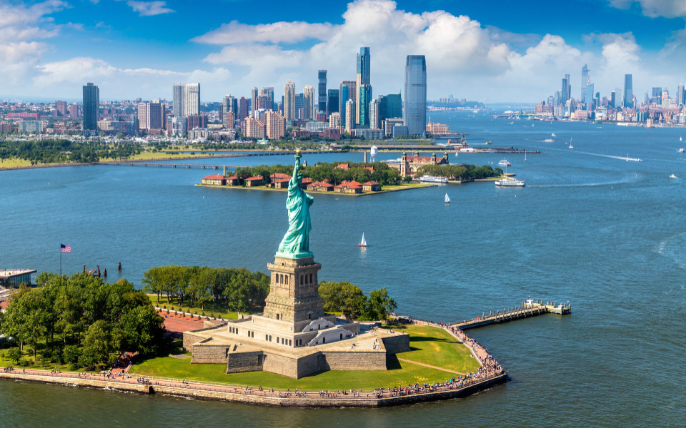 Freiheitsstatue in New York im Mai